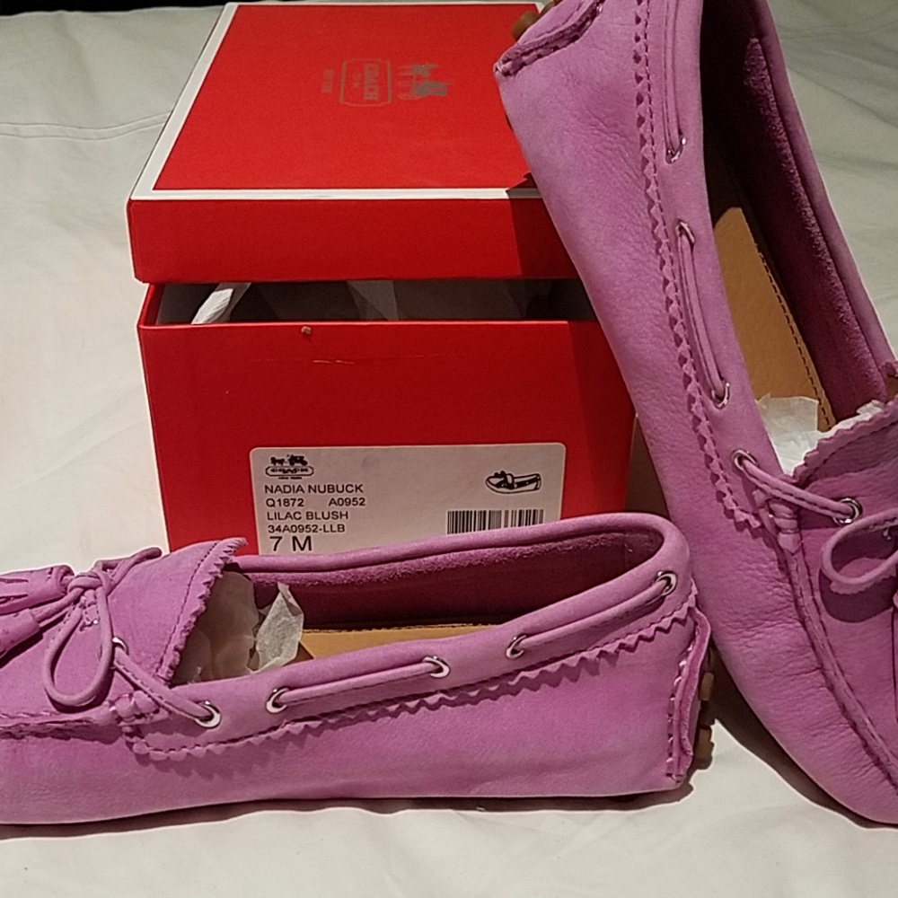 Coach Nadia Nubuck Driving Loafers Moccasins - Picture 6 of 6